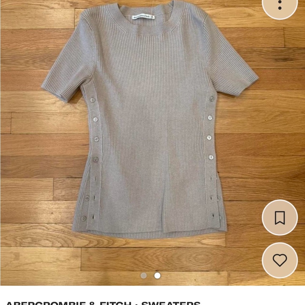 Abercrombie & Fitch Taupe Ribbed Top
